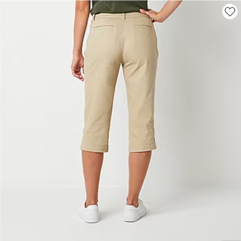 Two Pairs of Women’s Secretly Slender Capri Pants, Khaki & White, Size 10, NWT - Picture 4 of 7